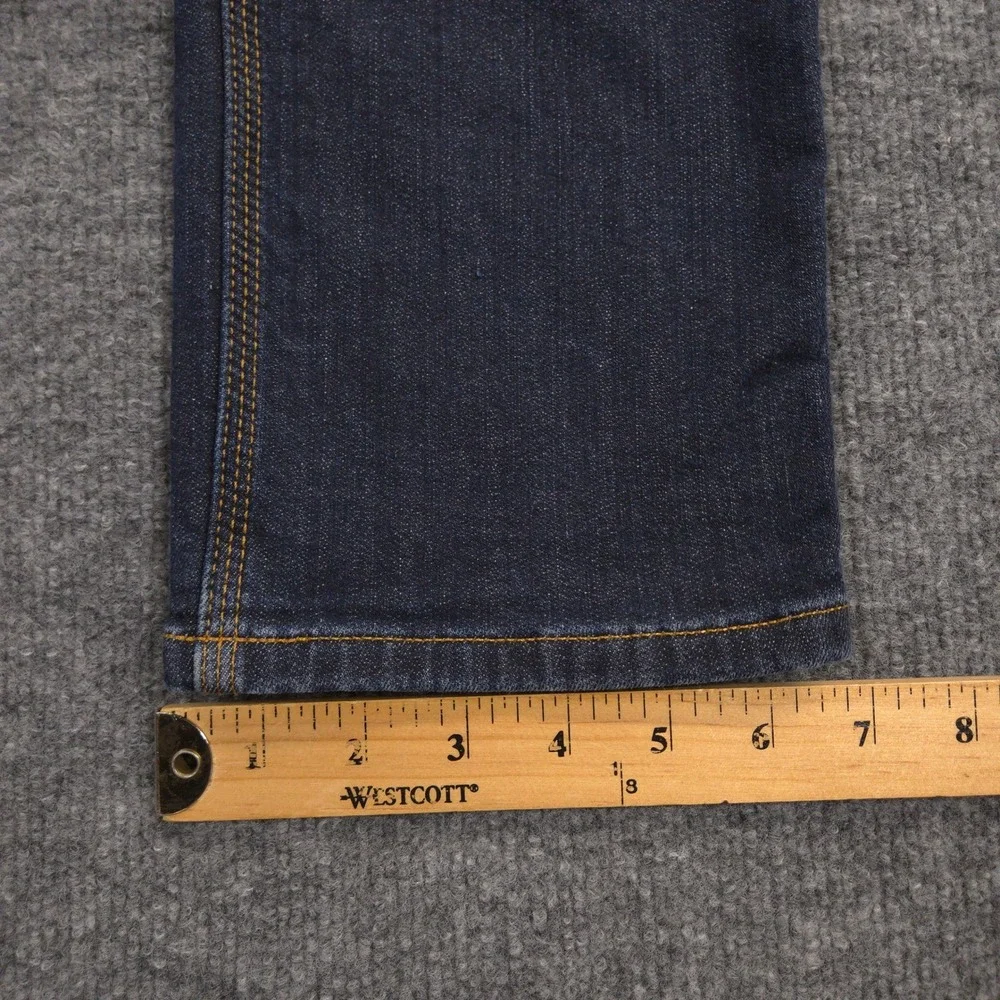 DU/ER Fleece Lined Jeans Mens 32X32 Blue Tapered 5 Pocket Flex Dark Wash Denim